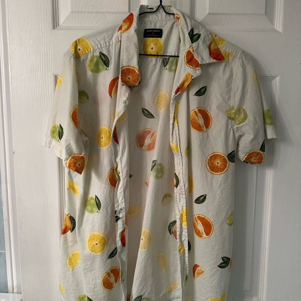 Fruit Print Short Sleeve Shirt